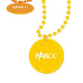 Translucent Orange Bright Edge Medallion Beads